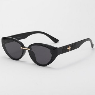 歐美新款女士多邊形墨鏡潮流時尚太陽鏡顯瘦網紅個性太陽眼鏡, 1個, 如圖