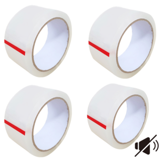 완전 무소음 OPP 투명 박스테이프 60mic 48mm, 4개, 40m