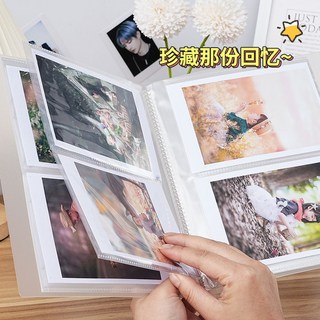 3寸拍立得相簿 九宮格小卡收集冊 高顏值圓角照片收納冊, 1個, 3寸80張2宮格