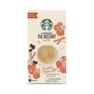 [NEW]스타벅스 비아 인스턴트 호박 라떼 6박스 5개입 스타벅스스틱커피 (총30개), 3.3g