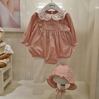 아가방 NC엑스코점 2025신상! 화사한 컬러감 사랑스러운 레이스카라 웬디바디수트 +신축성짱짱 레깅스 +프릴보넷! 외출복 수트! 신생아 외출복! 선물용으로도 좋아요