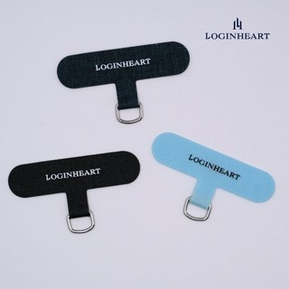 LOGINHEART 手機夾片 三色 固定片 掛繩片 經典黑 午夜藍 天青藍, 1個, 單購-天青藍