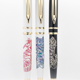 케이팝 데몬헌터스 사자보이즈 더피 모티브 전통 민화 호작도 까치 호랑이 볼펜 국립중앙박물관굿즈, 1개, 블랙