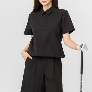 베러투데이 여성 골프웨어 파크골프 아이스 타공 스트링 반팔 카라 티셔츠