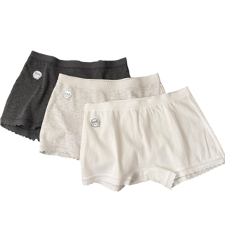 젬버트 슬림 얇은 기본 골지 여성 순면 사각팬티 3종세트