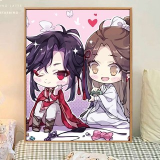 애니메이션 천관사복 주인공 화성&사련 일러스트 만들기 세트 묵향동후 장편소설 캐릭터 굿즈 3D 전체 보석십자수 홈 벽 장식 개업/집들이/새해 선물 인테리어 캔버스형 액자 DIY세트, NB633, 30*40cm (액자 없음), 1개