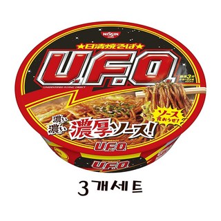 Nissin 닛신 UFO 유에프오 야키소바 볶음면 128g, 3개
