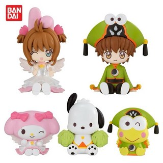 夢幻屋 正版 庫洛魔法使 X 三麗鷗聯名公仔 木之本櫻凱蒂貓 萬代扭蛋轉蛋 整套, 1個