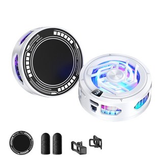 스마트폰 태블릿 쿨러 세트 5세대 펠티어 발열 쿨러 반도체 냉각 맥세이프 클립형 3단계 저소음 마그네틱 폰쿹러, 화이트, 1개