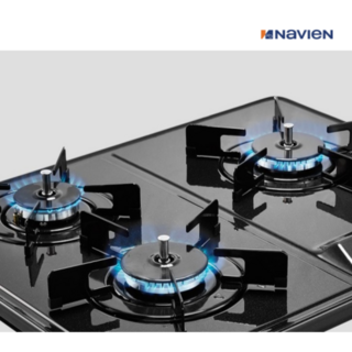 경동나비엔 매직 빌트인 블랙가스레인지 3구 쿡탑 매립형(타공560*430/건전지식), LNG, GRB-7003