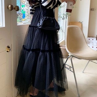 어반룩북 쉬폰 토트 라인 캉캉 소피아 롱 스커트