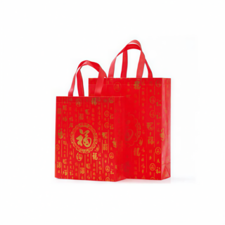 福袋 招財環保袋 防潑水燙金節慶不織布購物袋 大甲媽祖公廟無紡布手提袋供品袋子16號