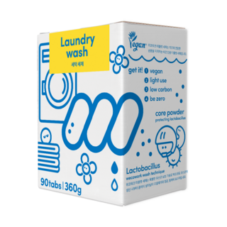 위코워크 비건 타블렛 텀블러 발포 세정제 주방 식기, 1박스, 90개입