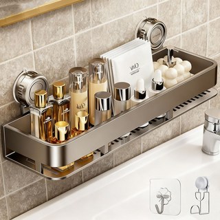 KEMEI 무타공 강력진공흡착 선반 욕실 화장실 벽면 다용도 수납 정리함