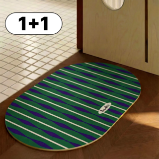 프렌델리 빨아쓰는 팝 빈티지 감성 규조토 발매트 1+1, 2개, 6.로얄그린아가일