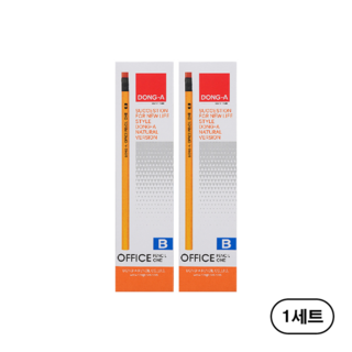 동아 오피스 연필 원 B, 노랑(Yellow), 24개입