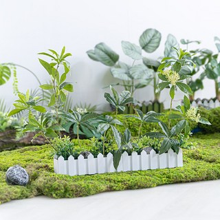 미니정원 셀프인테리어 조화 울타리 화분 set 63x48cm 장식 소품 카페 꾸미기 실내 플랜테리어, B타입_화이트B