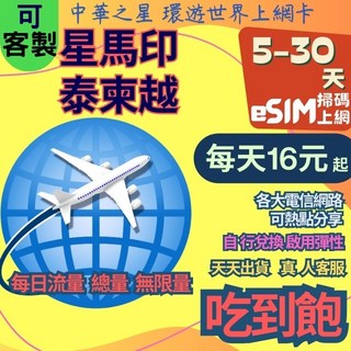 星馬印泰柬越eSIM上網卡 5-30天 高速無限量吃到飽 新加坡馬來西亞印尼泰國柬埔寨越南, eSIM 5天,A【白鑽】每天1GB降速吃到飽