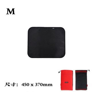 【享峰格】CLS 防火布，黑色玻璃纖維防火墊，隔熱阻燃地墊，適用於烤肉、露營、燒烤 (M: 450 x 370mm)