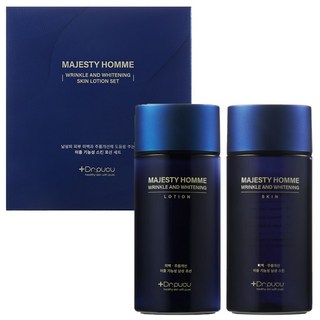 중년남성/면도피부 진정/주름탄력 미백 개선 마제스티 옴므 링클 앤 화이트닝 스킨로션 세트, 1개