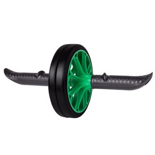 健腹輪 雙輪設計 靜音 家用 健身器材 男女通用 肌肉鍛鍊 收腹神器, 綠色