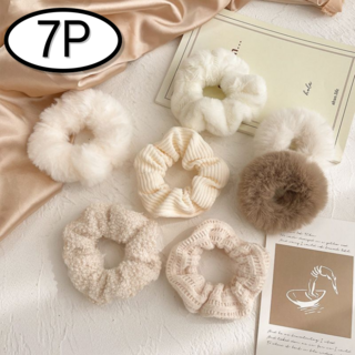 이지몰 스크런치 7종세트 밍크퍼 곱창밴드