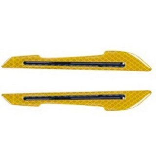 安全反光貼（2入）汽車警示貼 反光貼 汽車裝飾貼 防撞反光貼 後視鏡反光貼, 1個, 橘色