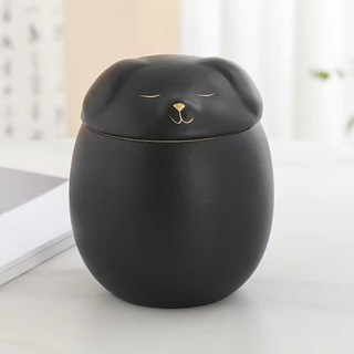 寵物骨灰罐 多種顏色可選 寵物紀念罐, 1個, 狗狗罐黑色大号, 狗狗罐黑色大号