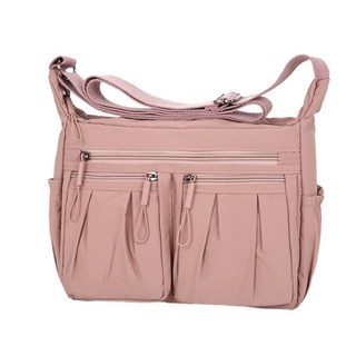 Rainbow Bag 舒適隨行斜背包 輕巧多隔層設計 百搭耐用斜肩包, 粉色#5109