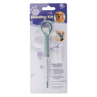 寵物餵藥器 寵物餵藥針筒，安全材質，精準劑量，多功能餵藥，輕鬆餵藥, 綠色, 1個