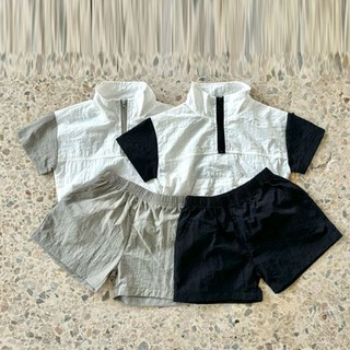 레브베베 아기상하복 아노락 두돌 유아 여름 반팔 바스락 세트