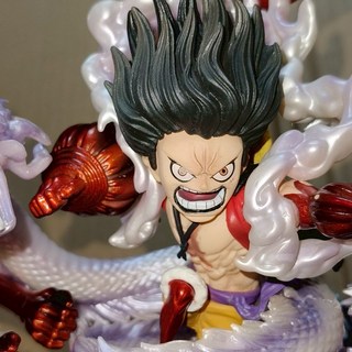 海賊王 港版天繪共鳴 橡膠九頭蛇人 魯夫 群鴨砲 四檔盒裝手辦動漫公仔雕像GK, 1個, 橡膠蛇人