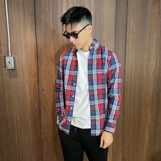 J.crew 長袖襯衫 藍紅格紋 XXS號