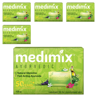 medimix 綠寶石皇室藥草浴美肌皂 寶貝, 125g, 5個