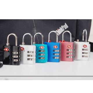 TSA海關密碼鎖，行李箱鎖、防盜鎖、置物櫃鎖, 1個, 銀色