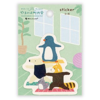 莫莫日貨 日本進口 NB社 山邊小鎮居民系列防水貼紙，行李箱貼紙 安全帽貼紙 (共6款), 06.瑜珈 56366