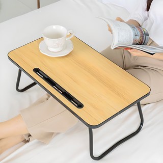 Leto 可折疊纖薄型坐式床上桌, 木質