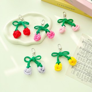 양말목 체리 키링 diy 만들기 5개 세트