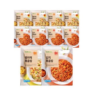 [무료배송/당일출고][fresheasy] 프레시지 볶음밥 2종 혼합 (김치/햄야채), 10개, 220g