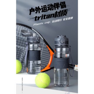 台灣現貨 tritan材質大容量幻影古韻彈蓋杯 1L彩色透明運動水壺 戶外便攜學生水壺, 淺紫,1500ML, 1個