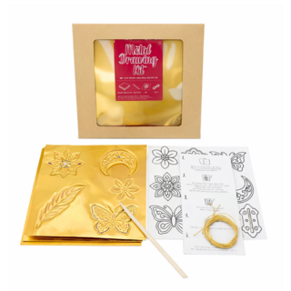 메탈 드로잉 키트 호일 엠보싱 금박 그리기 DIY 금속 공예 압연 아트 미술놀이, 단품, 1세트