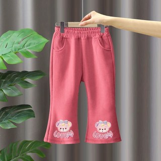 【秋冬兒童保暖褲子】女童喇叭褲春秋款新款洋氣兒童休閒燈芯絨微喇褲女寶寶褲子
