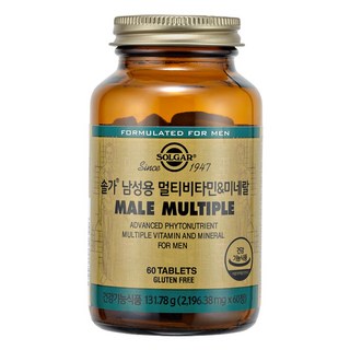 solgar 남성용 멀티비타민 앤 미네랄, 60정, 1개
