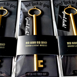 마보앤할로 행운의 열쇠 볼펜 합격볼펜 수능 단체 선물 중학생 고등학생, 2개, 빛나는 미래의 문을 열어라(1개)