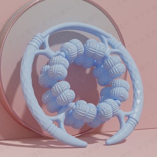 滾輪按摩器 小腿按摩器 腿部按摩器 腳部按摩器 按摩滾輪器 腳按摩滾輪 小腿按摩, 環形按摩器【32輪】布魯藍, 1個