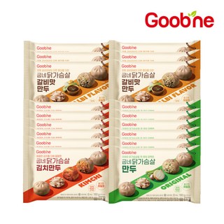 (G) [굽네] 닭가슴살 만두 3종 혼합 18팩 맛보기 패키지, 18개, 180g