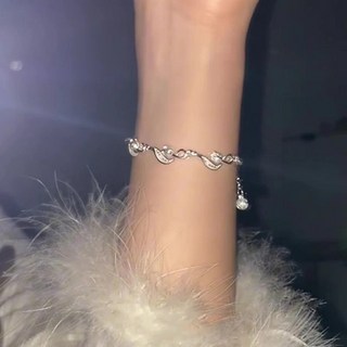 鴻利首飾廠 蘭花中式手鏈，銀飾，女款，精緻小眾設計，生日禮物