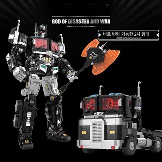 굴리 메카닉 네메시스 옵티머스 프라임 트랜스포머 호환블럭 제품, 1개, 범블비 메카 + 교체 헤드 + 무기 3종