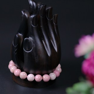 粉彩玫瑰石圓珠手串手鍊 13 12mm