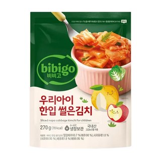 CJ 비비고 우리아이 한입 썰은김치, 270g, 3개
